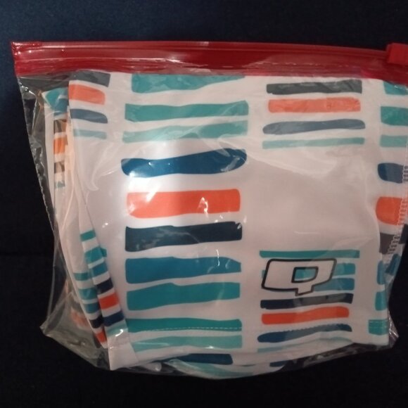 NWOT Q-SWIMWEAR WHITE PATTERNED ATHLETIC JAMMER SHORT, SIZE "M" (34") - Picture 7 of 7